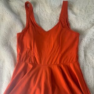 Lime Ricki Large Persimmon Scoop Peplum TankiniTop